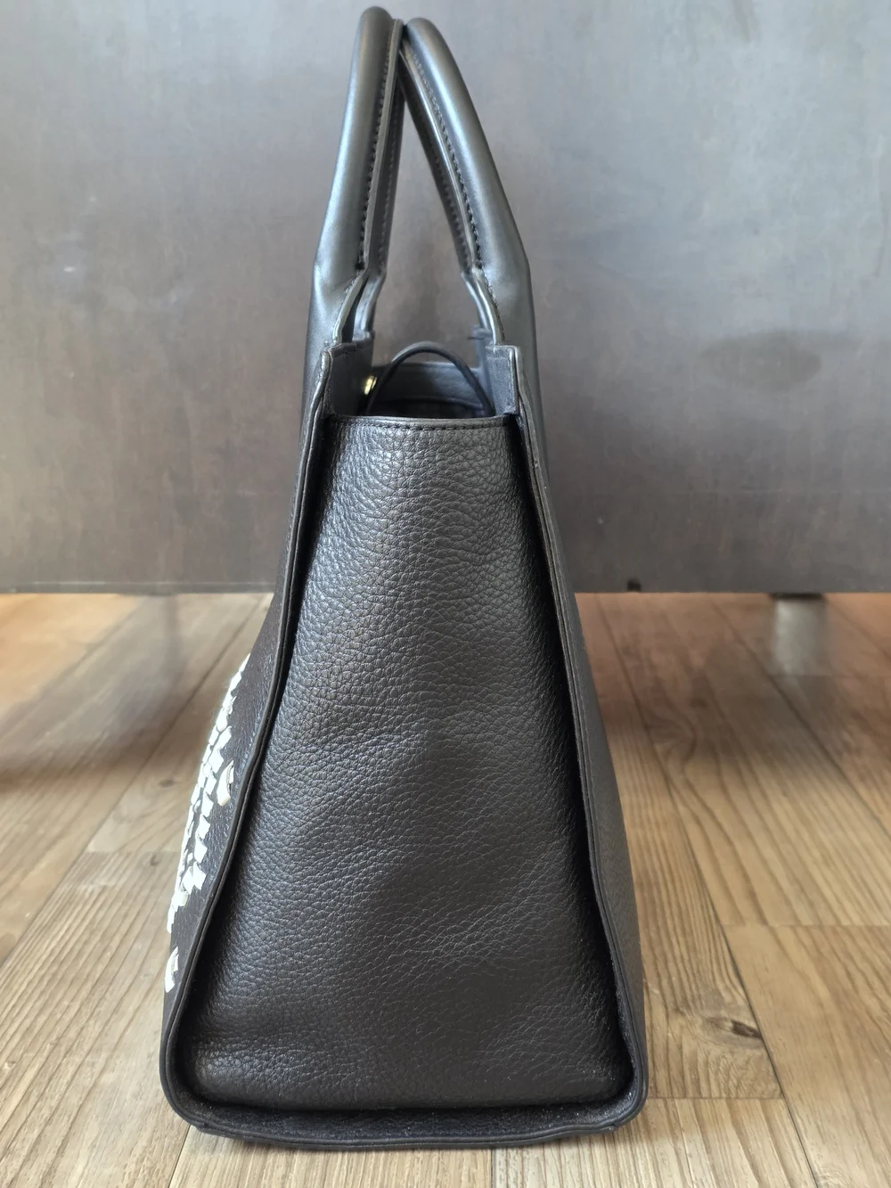 Kate Spade Flynn Street Meriwether Large Leather Tote Bag - Black/White NWOT